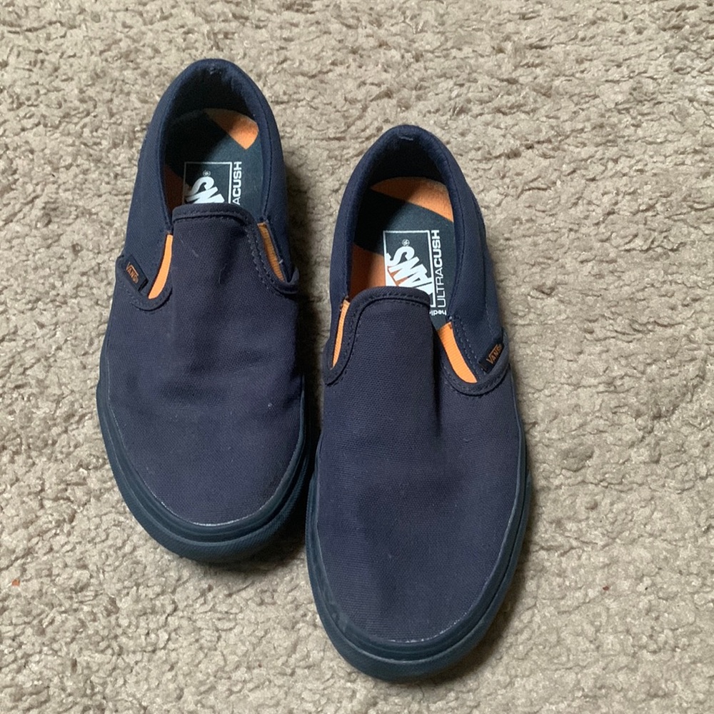 Hedley & Bennet x Vans. blue slip ons w/ rainbow sole. 8.5 womens. Light wear.